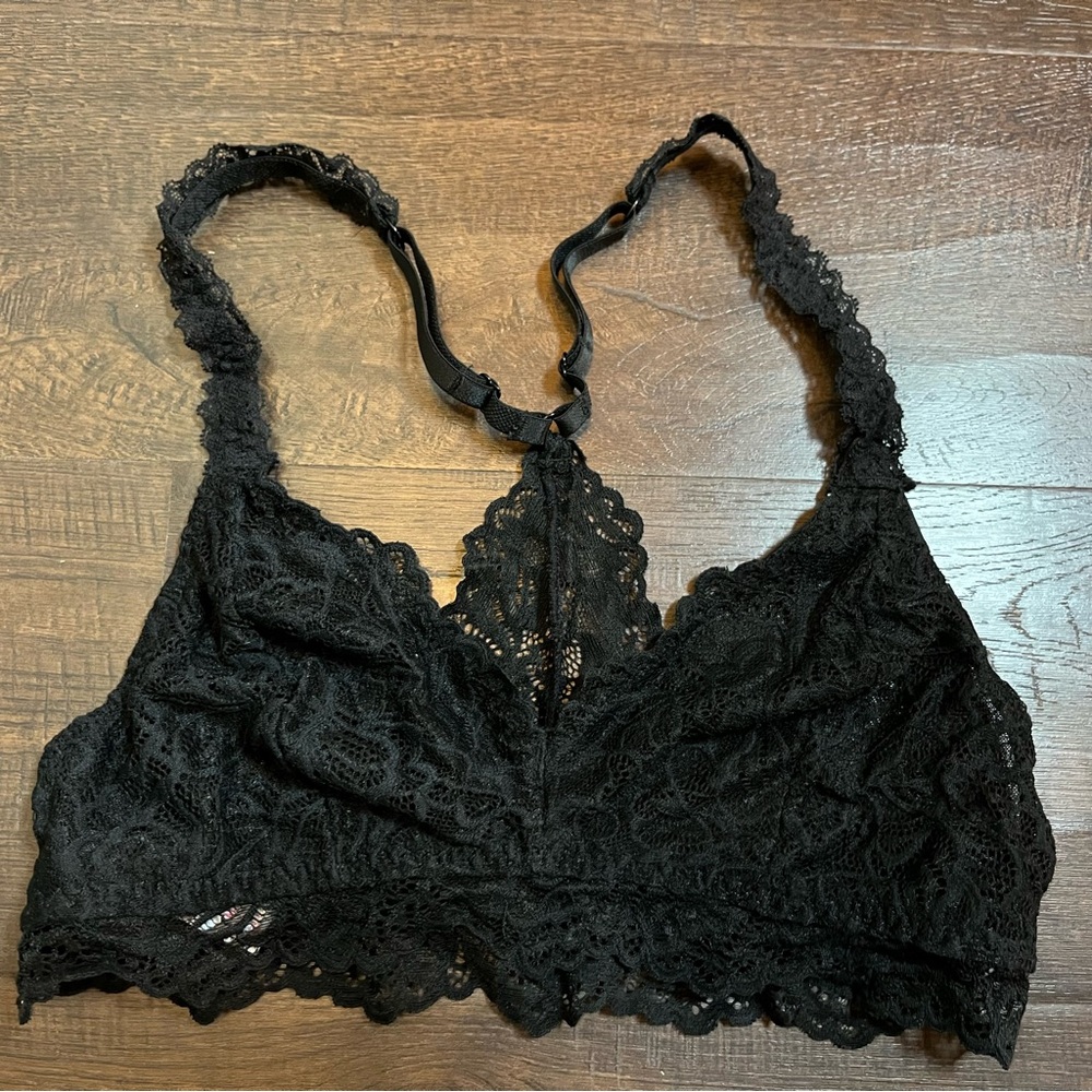 Bralette lace black, medium